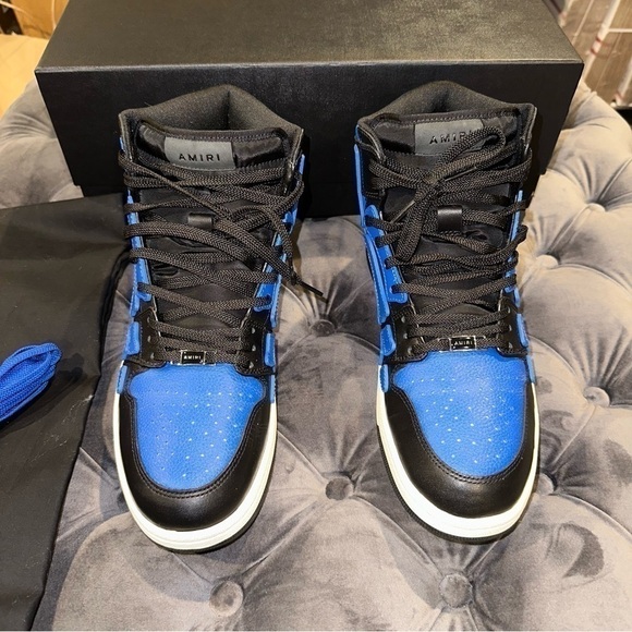 New Size 43 Amiri Skeleton Bone High-Top Sneakers - Picture 3 of 10